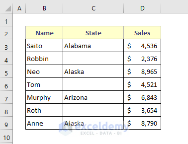Method 1: Use COUNTA Function to Count Filled Cells in Excel