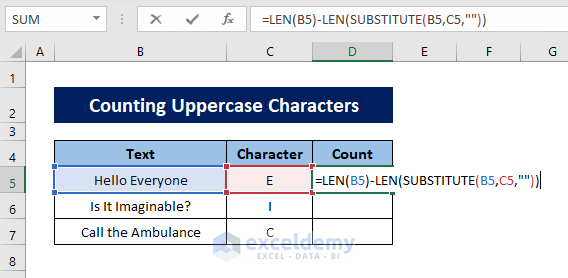 Count Number of Specific Characters in a Cell