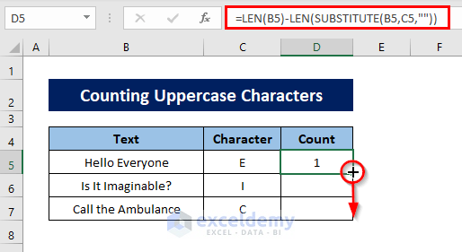 Count Number of Specific Characters in a Cell