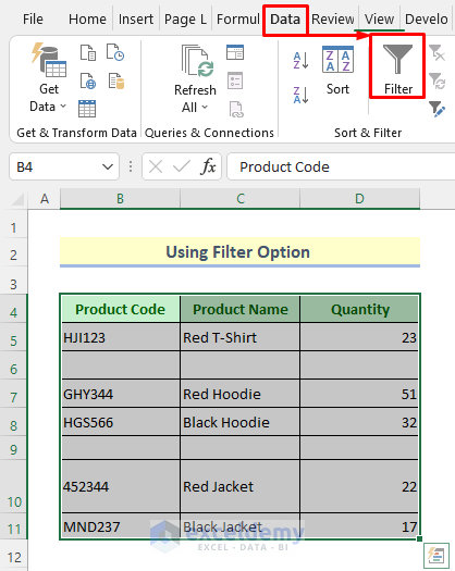 Filter Option Delete Rows in Excel That Go on Forever