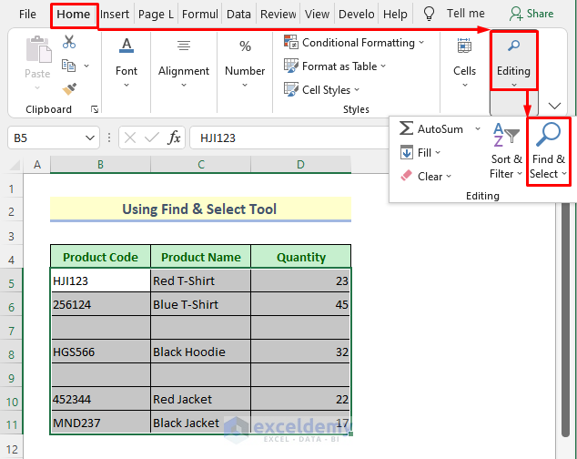 Find & Select Tool Delete Rows in Excel That Go on Forever