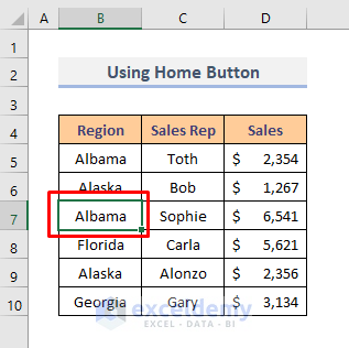 Use Home Ribbon to Detele Specific Rows in Excel