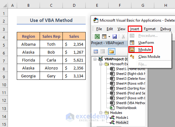 Delete Specific Rows Using VBA in Excel