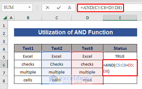 Formula of AND Formula to Check for Ranges in a different cell