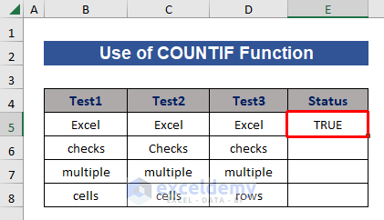 Output with Boolean Value TRUE or FALSE