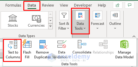 ‘Text to Column’ Feature to Pull Out Text in Excel