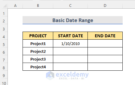 Excel Formula for Basic Date Range