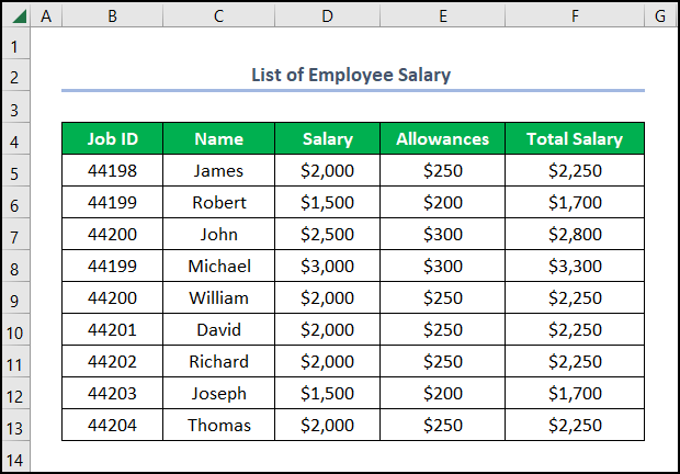 Dataset for excel show formula as text in another cell