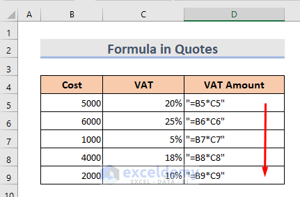 Wrapping the Formula in Quotes