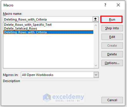 Excel VBA Delete Multiple Rows