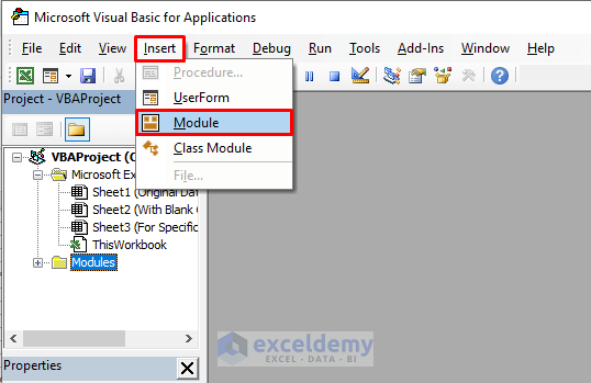 Inserting Module to Delete Multiple Rows with VBA in Excel