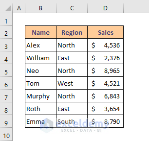 Method 1: Use Excel COUNTA Function to Count Number of Cells in a Range