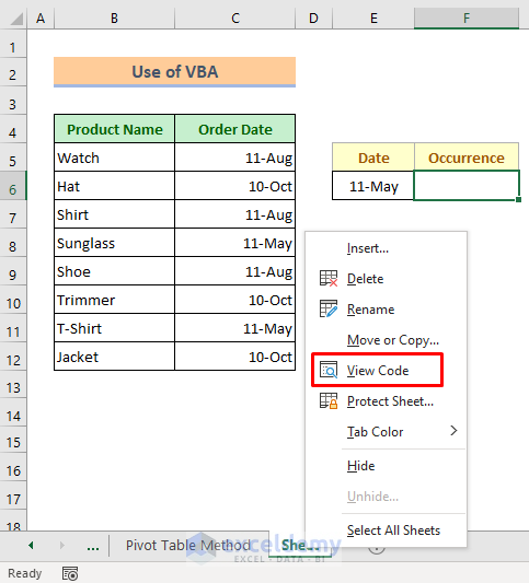 Excel VBA to Count Occurrences Per Day