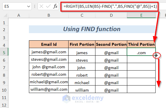 Using FIND function