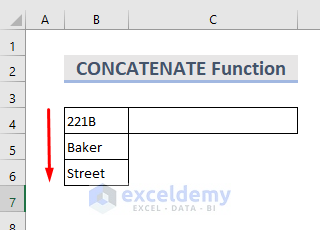 Use CONCATENATE and TRANSPOSE Functions to Merge Multiple Cells