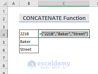 Use CONCATENATE and TRANSPOSE Functions to Merge Multiple Cells