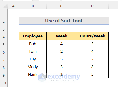 Excel Sort Tool to Add Space between Rows