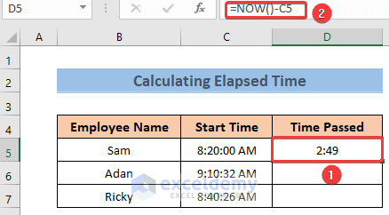 Formula to Calculate Elapsed Time