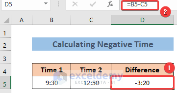 Calculated Negative Time