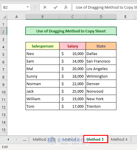Use Fill Handle to Copy an Excel Sheet to Another One