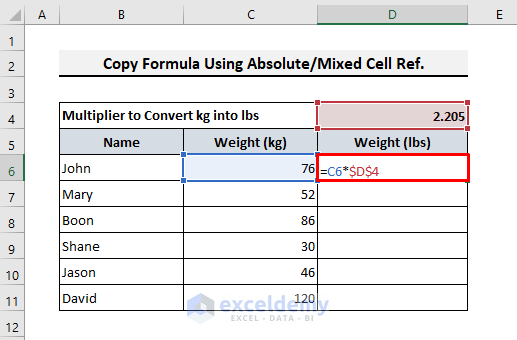 How to Copy Formula Not Changing Cell References