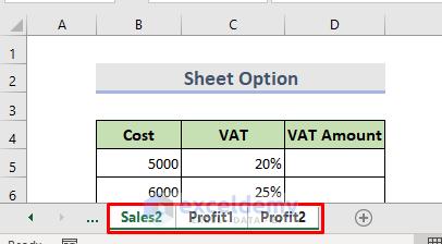Use Sheet Option to Delete Multiple Sheets in Excel
