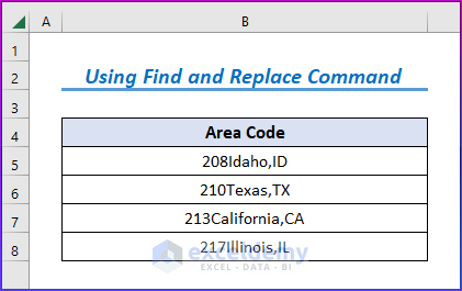Using Find and Replace Command to Remove Blank Characters in Excel