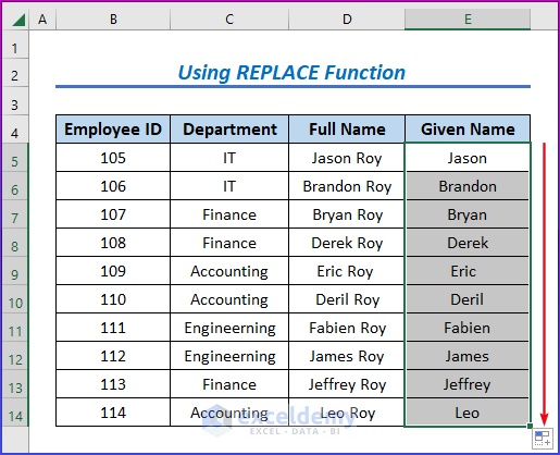 Showing Results for Using REPLACE Function to Delete the Last 3 Characters in Excel