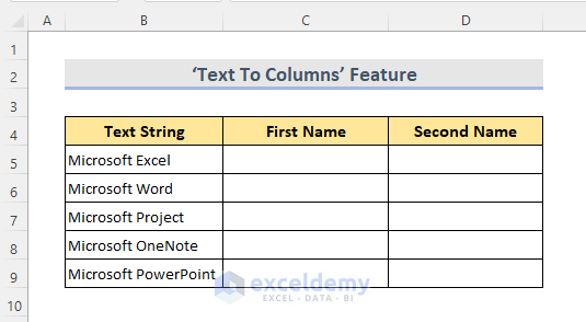 Excel ‘Text To Columns’ Feature to Split One Column into Multiple Columns