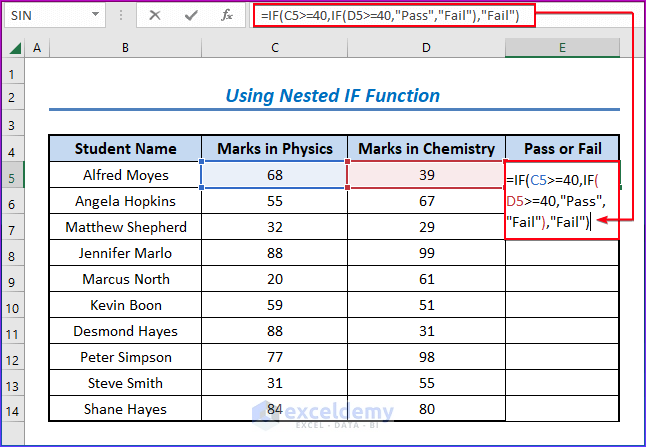 Using Nested IF Function for AND Type Criteria between Multiple Ranges