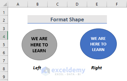 Quickly Format Shape by Format Painter in Excel