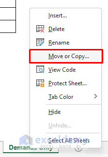 Use of Sheets Tab and Ribbon to Copy Worksheet to Another Workbook without Reference in Excel