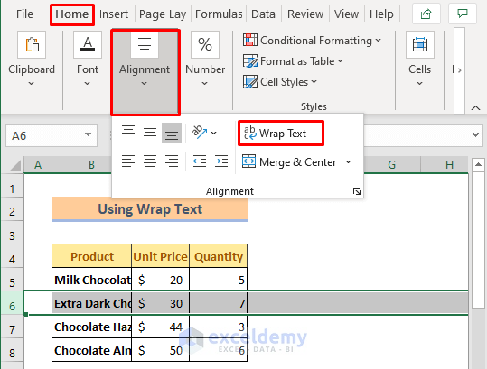 Wrap Text Command to Make Excel Cells Expand to Fit Text Automatically