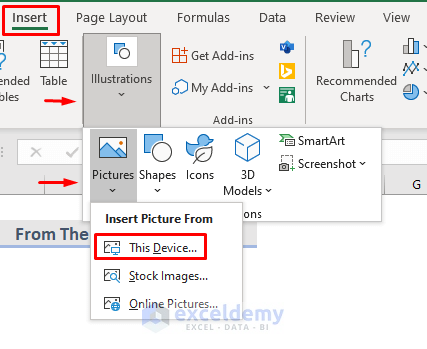Insert Picture From The Computer into Excel Cell