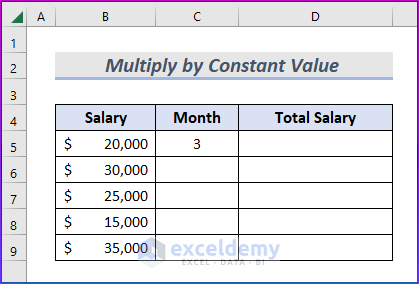 Multiply Column by a Constant Value in Excel