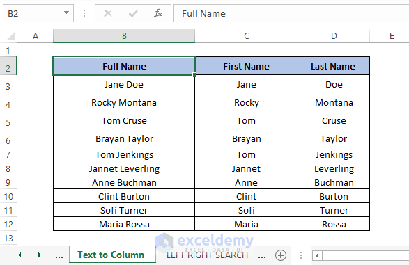 How to Separate Two Words in Excel (6 Easy Ways) - ExcelDemy