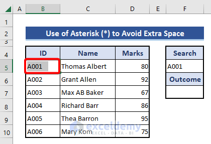 Input the lookup value to the dataset and see the trailing spaces