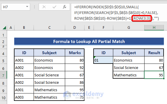 Modify the row reference of the formula