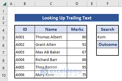 Input lookup value to the dataset