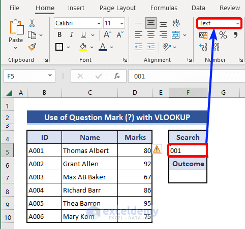 Input the lookup value to the dataset and change the format