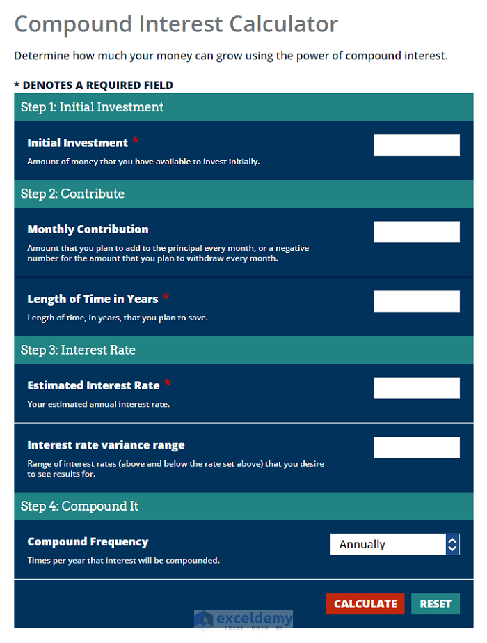 Compound Interest Calculator Online