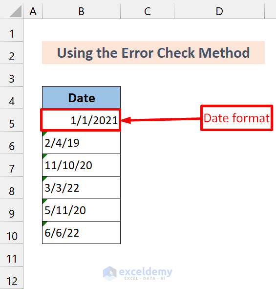 convert to date from general in excel