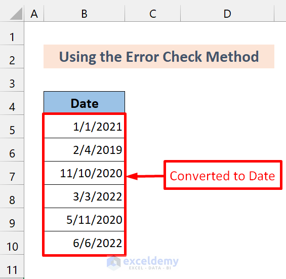 excel convert general to date 