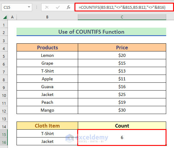 COUNTIFS Function
