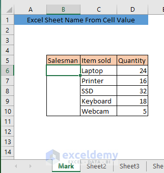 Excel sheet dataset