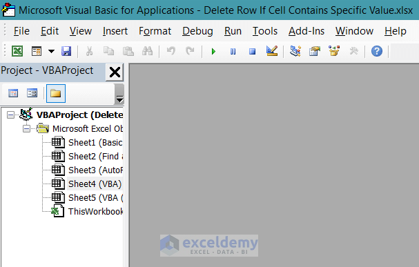 Delete Row If Cell Contains Specific Text/Number in Excel Using VBA Code