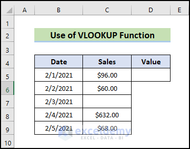 use VLOOKUP function to Find Last Cell with Value in Column in Excel