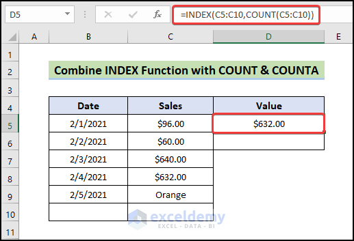 Find Last Cell with Value in Column in Excel