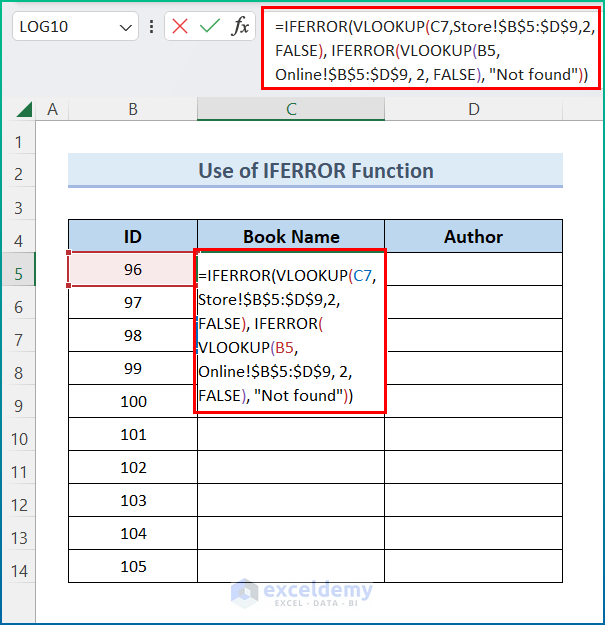 Lookup Across Multiple Sheets in Excel with IFERROR Function