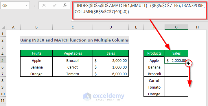 match in multiple columns